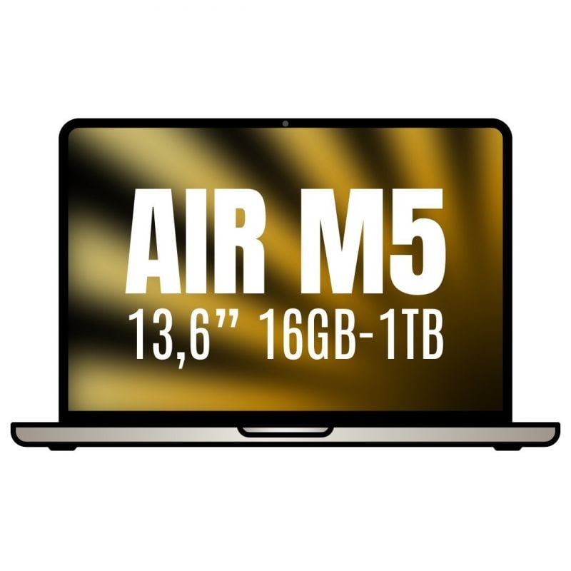 Apple Macbook Air 13,6'/ M5 10-Core CPU/ 16GB/ 1TB SSD/ 10-Core GPU/ Blanco Estrella