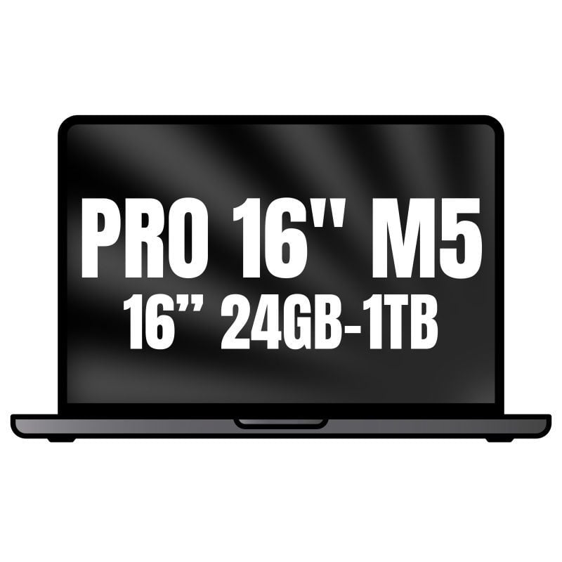 Apple Macbook Pro 16'/ M5 Pro 18-Core CPU/ 24GB/ 1TB SSD/ 20-Core GPU/ Negro Espacial
